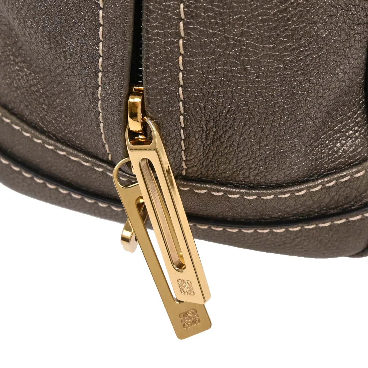 Loewe Metallic Gray Amazona 28 Handbag - Image 7