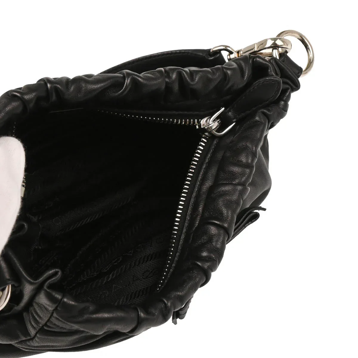 Prada Black Leather Handbag - Image 4