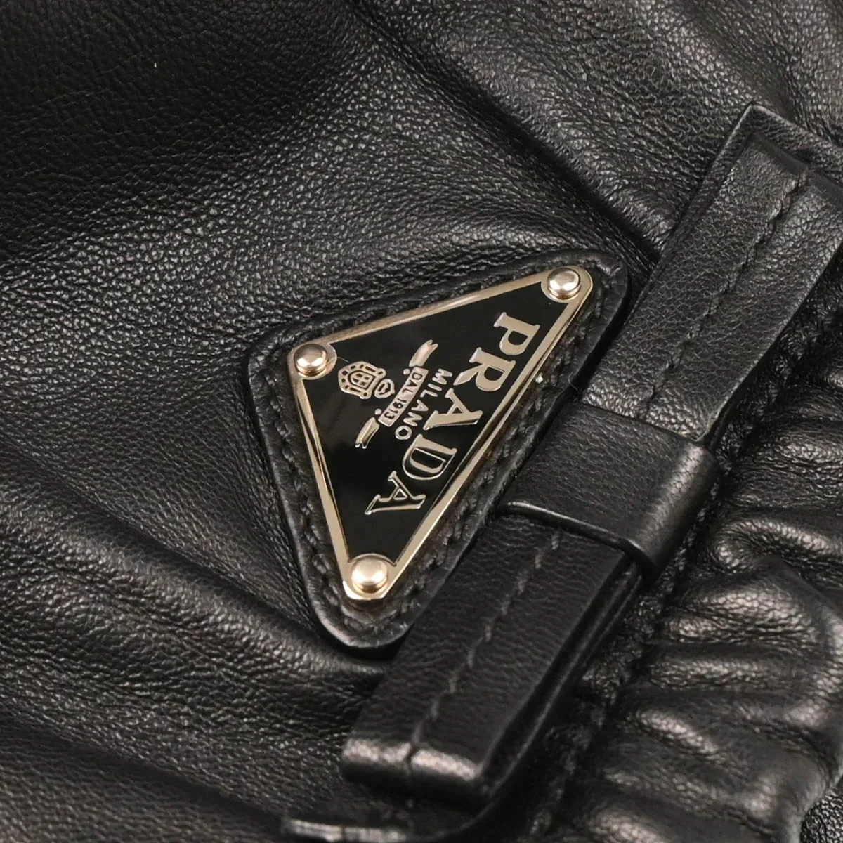 Prada Black Leather Handbag - Image 6