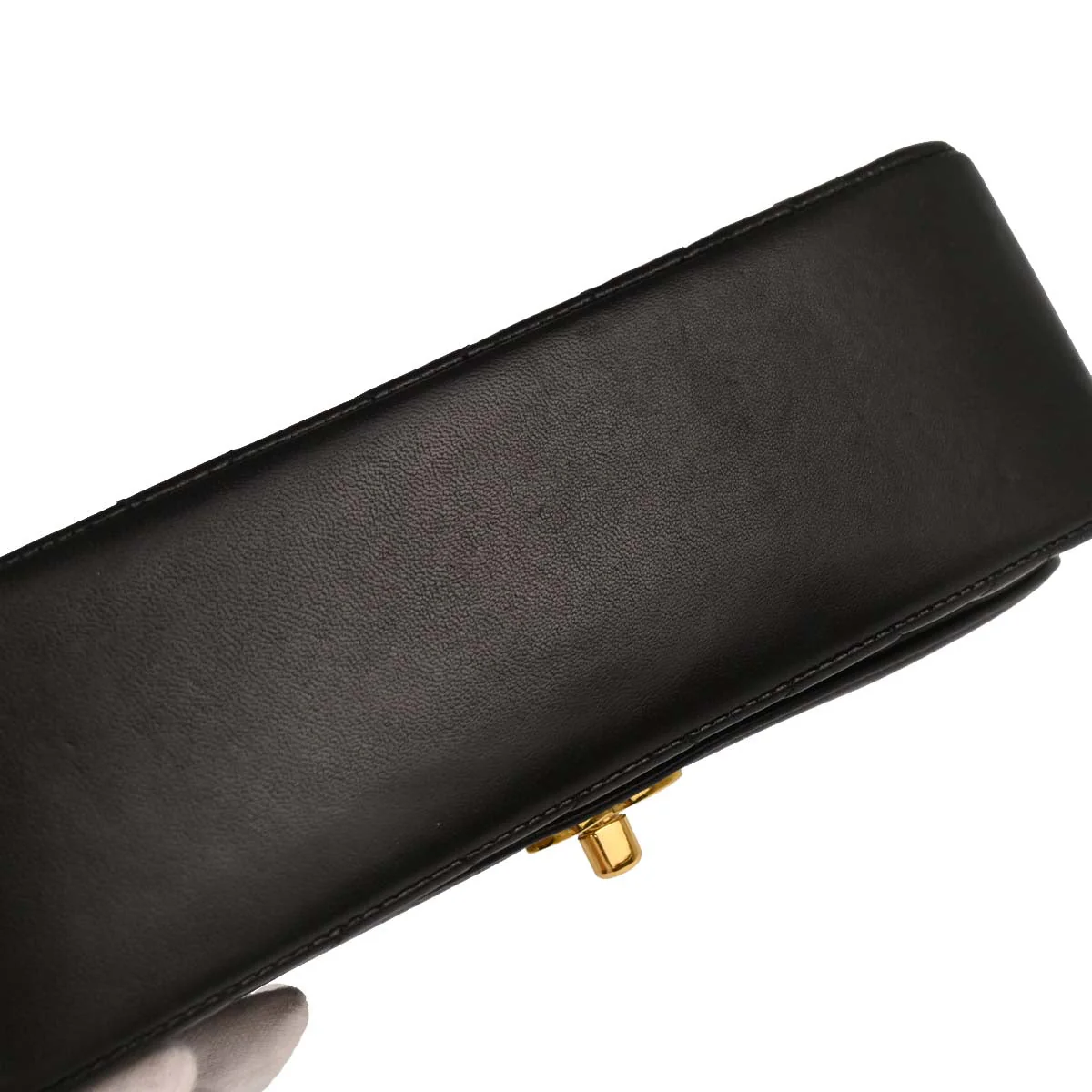 Chanel 1991-1994 Black Lambskin Small Diana Shoulder Bag - Image 4