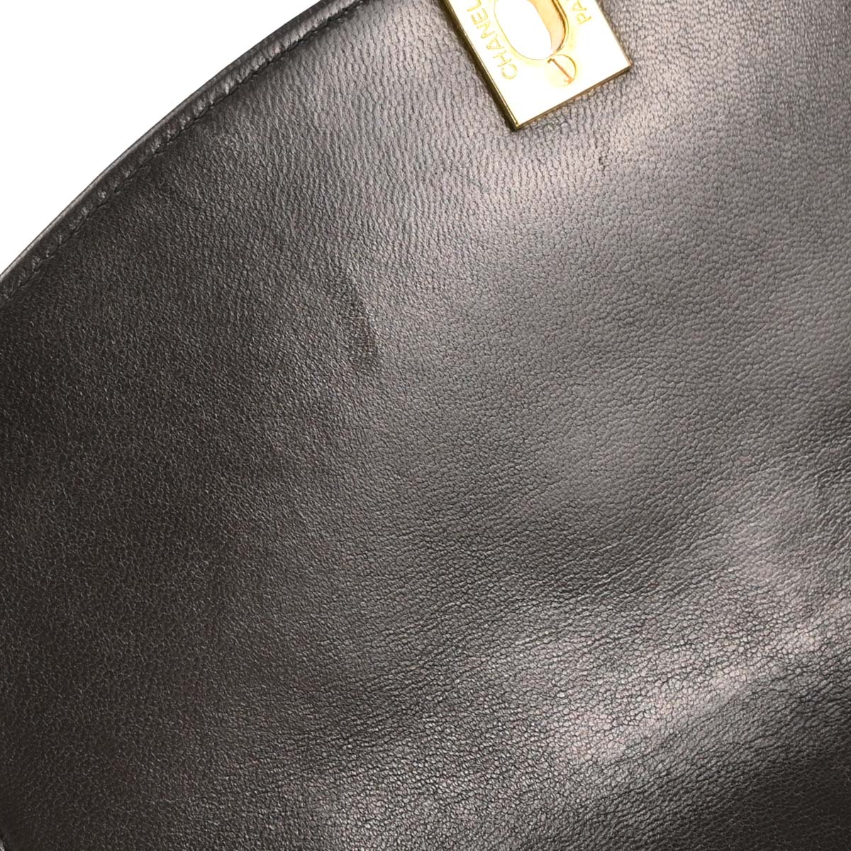 Chanel 1991-1994 Black Lambskin Small Diana Shoulder Bag - Image 6