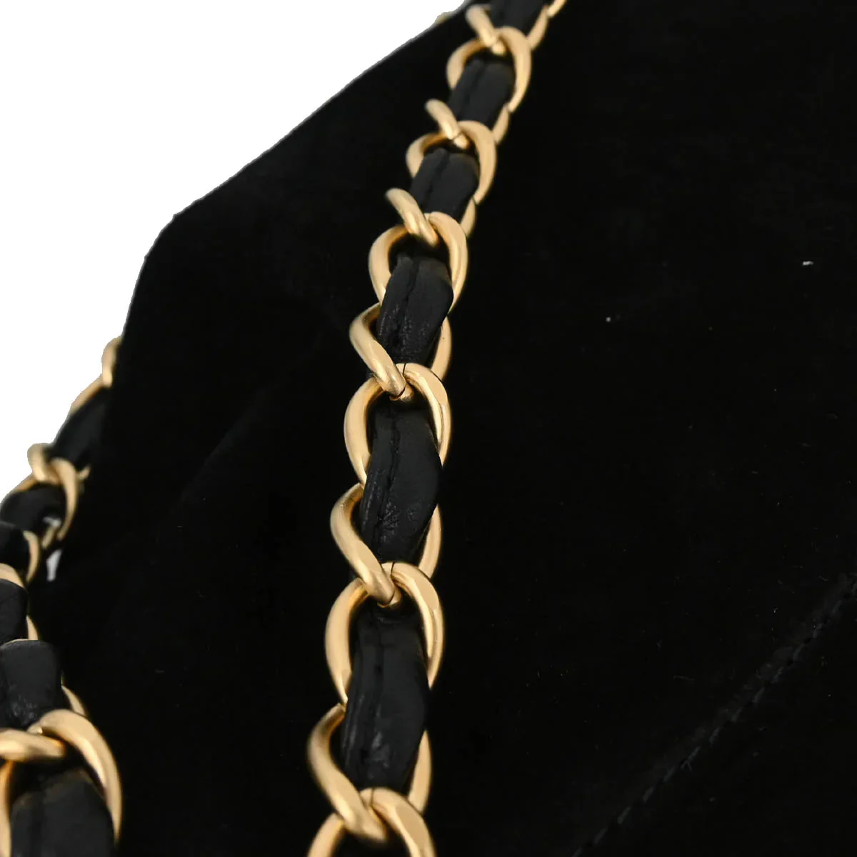 Chanel 2002-2003 Black Suede Chain Shoulder Bag - Image 6