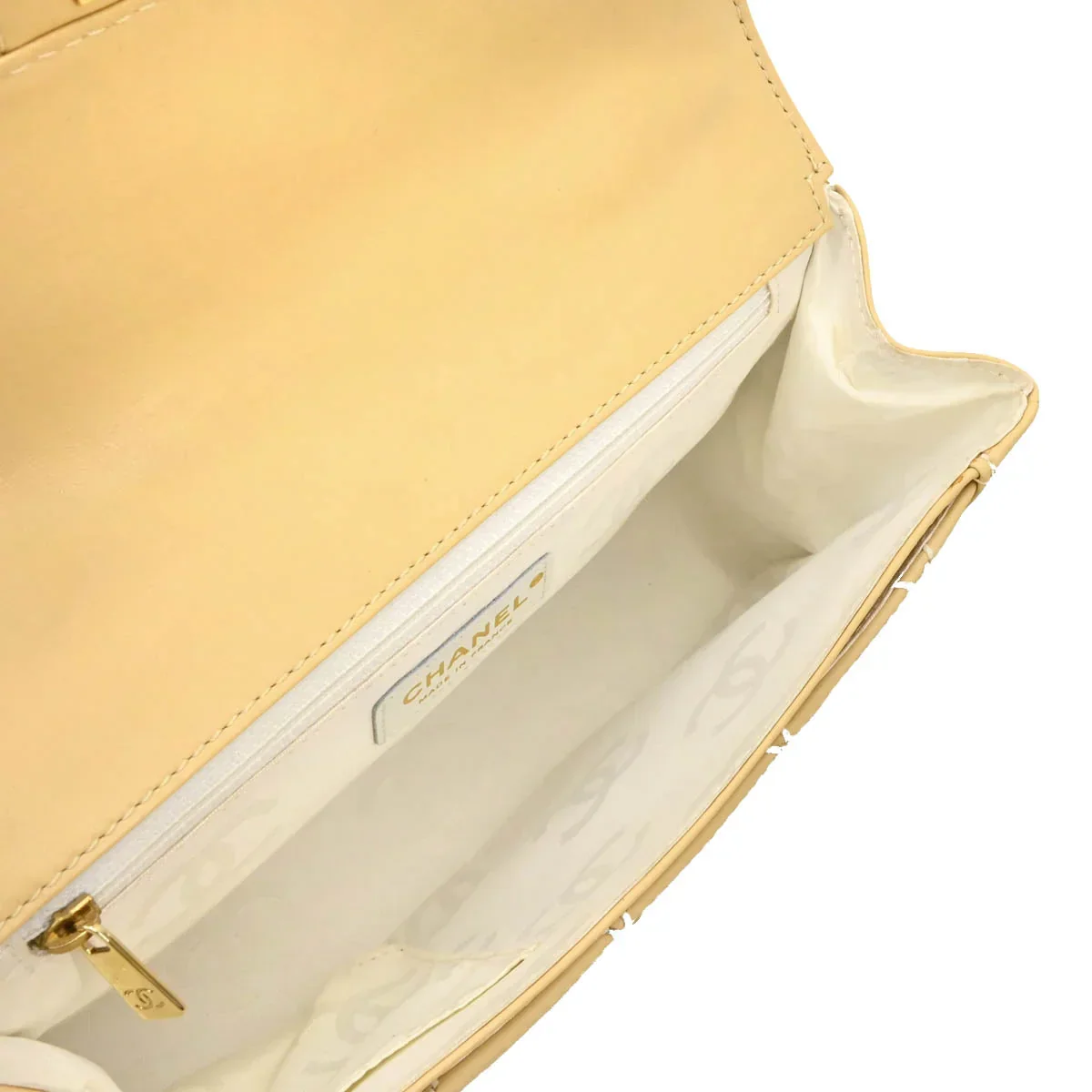 Chanel 2005-2006 Beige Calfskin Wild Stitch Handbag - Image 4