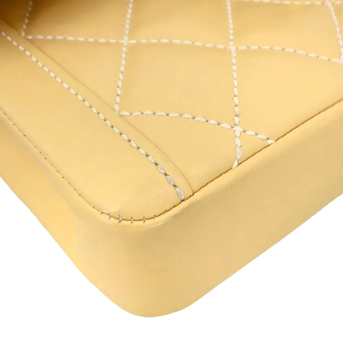 Chanel 2005-2006 Beige Calfskin Wild Stitch Handbag - Image 5