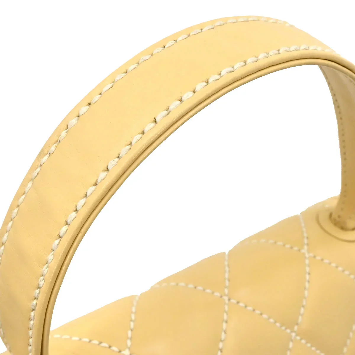Chanel 2005-2006 Beige Calfskin Wild Stitch Handbag - Image 6