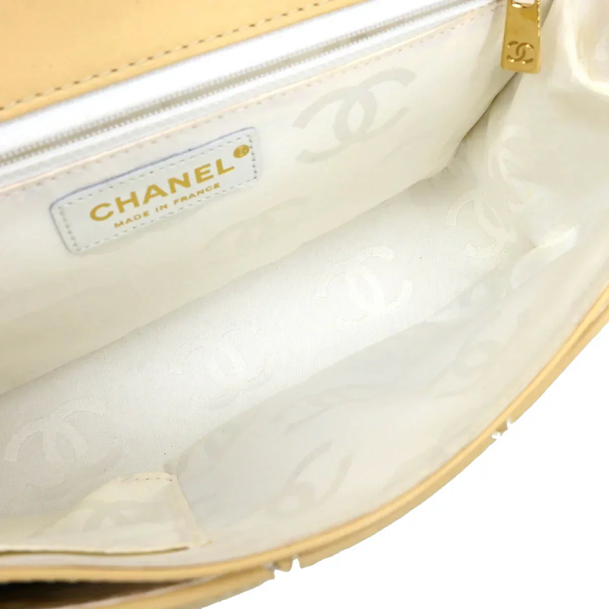 Chanel 2005-2006 Beige Calfskin Wild Stitch Handbag - Image 9