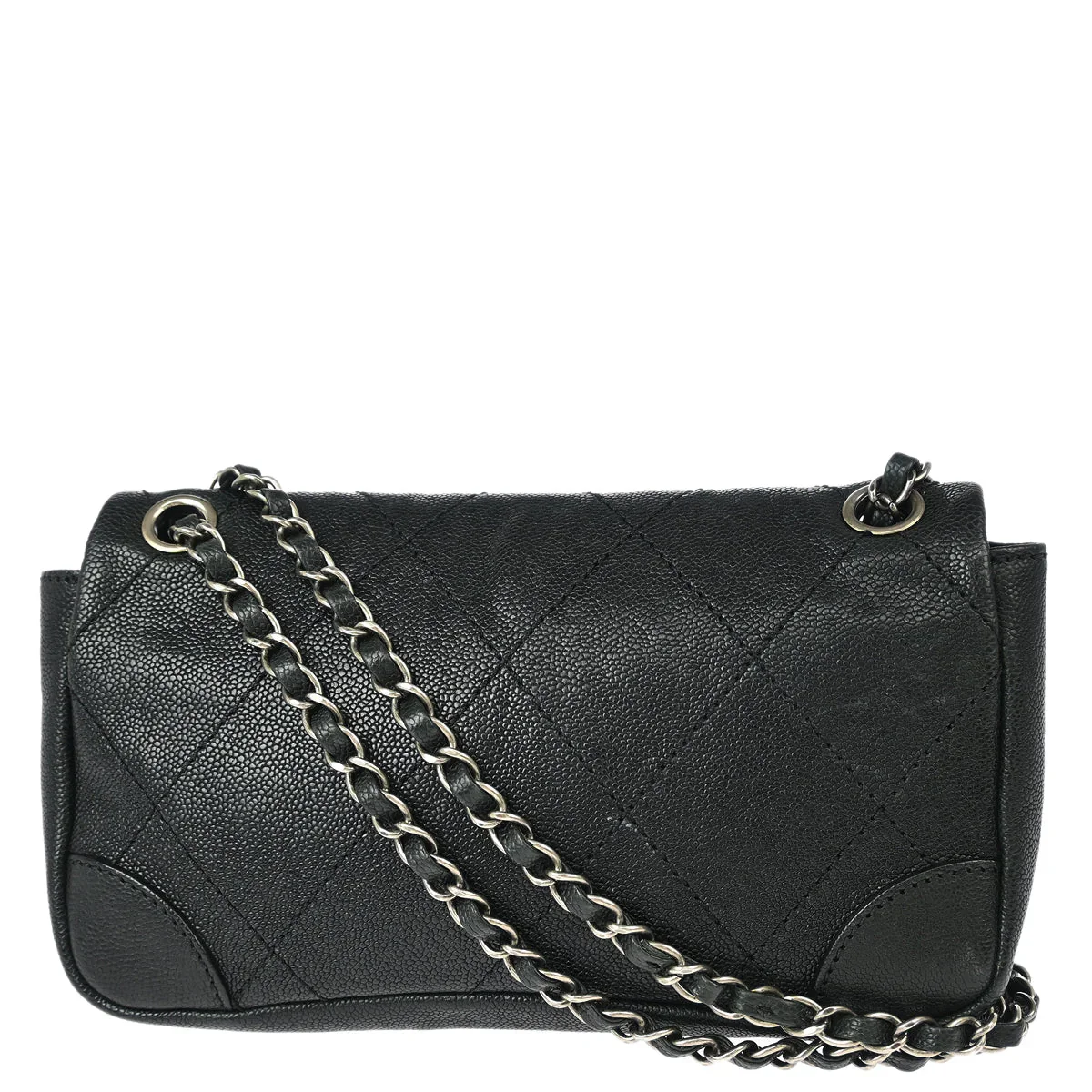 Chanel 2005-2006 Black Caviar Shoulder Bag - Image 2