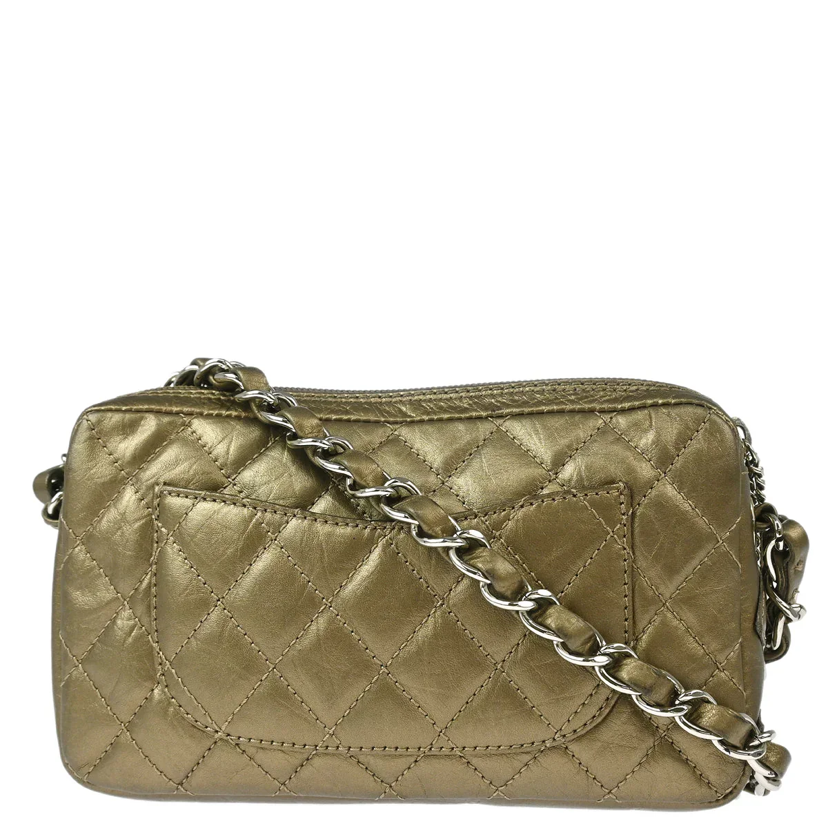 Chanel 2006-2008 Metallic Bronze Calfskin Cambon Ligne Handbag - Image 2