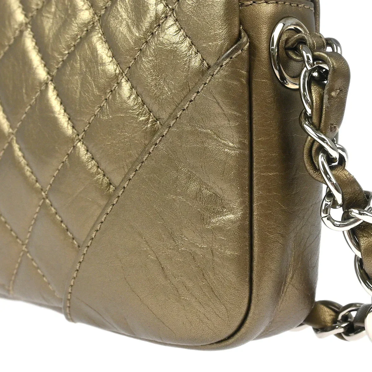 Chanel 2006-2008 Metallic Bronze Calfskin Cambon Ligne Handbag - Image 3