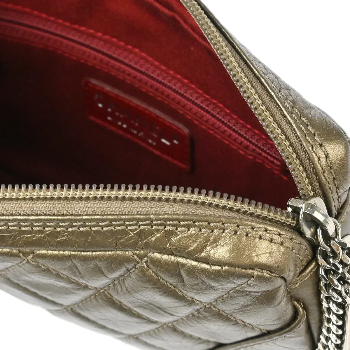 Chanel 2006-2008 Metallic Bronze Calfskin Cambon Ligne Handbag - Image 8
