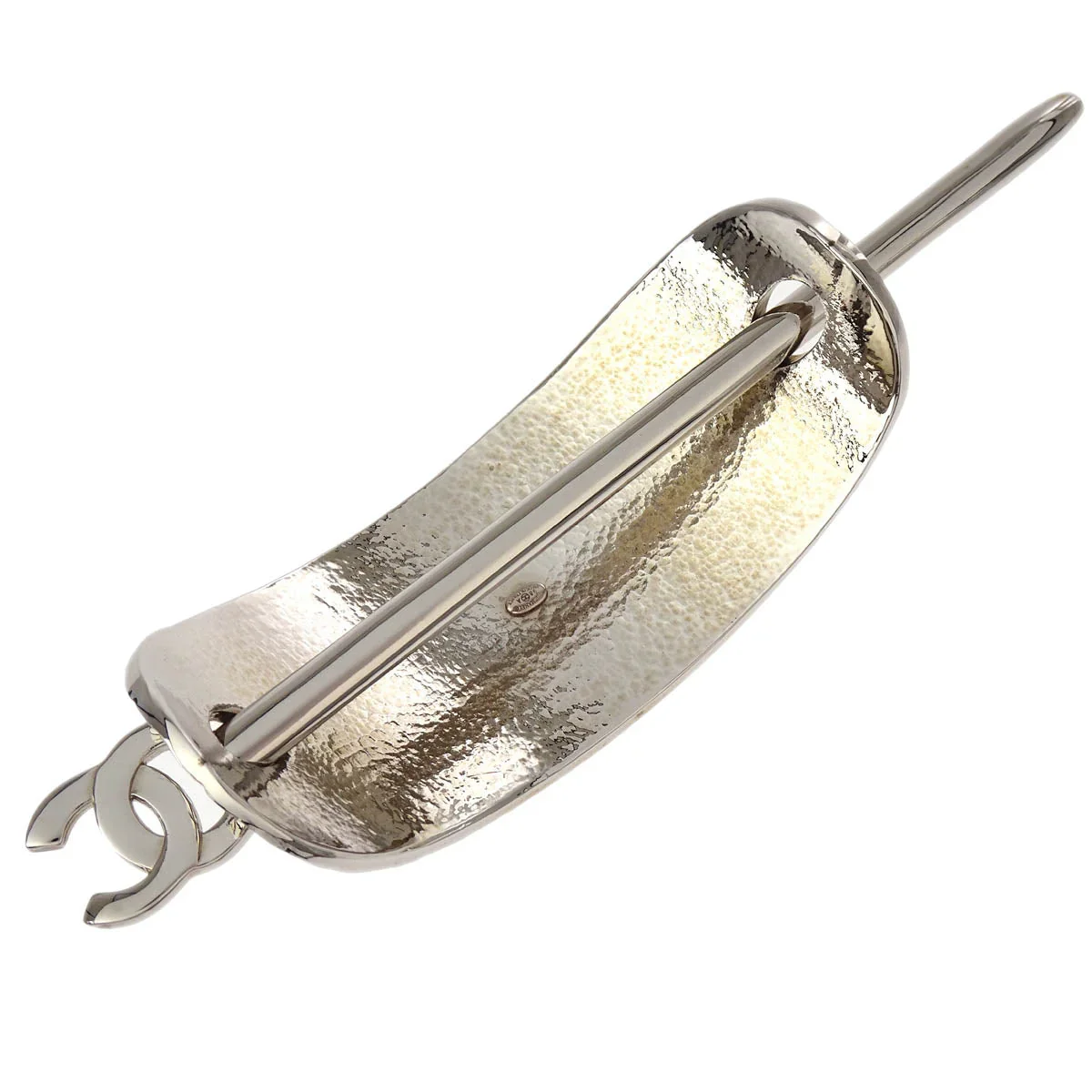 Chanel Hair Clip Hairpin Barrette Silver 98A - Image 3