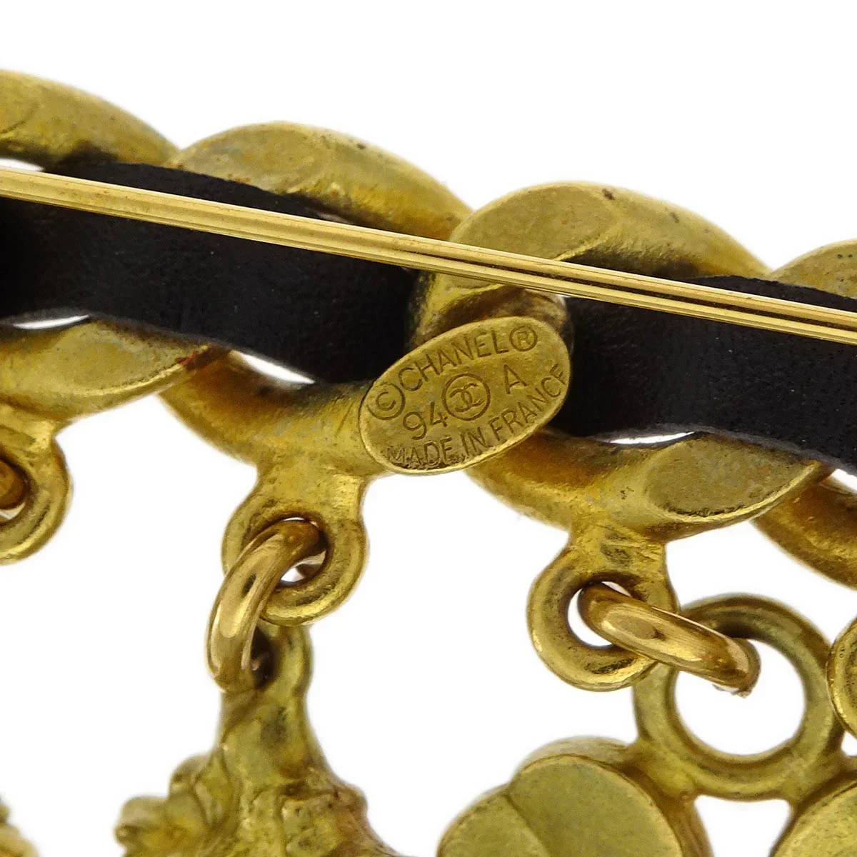 Chanel Icon Brooch Pin Gold Costume Pearl 94A - Image 4