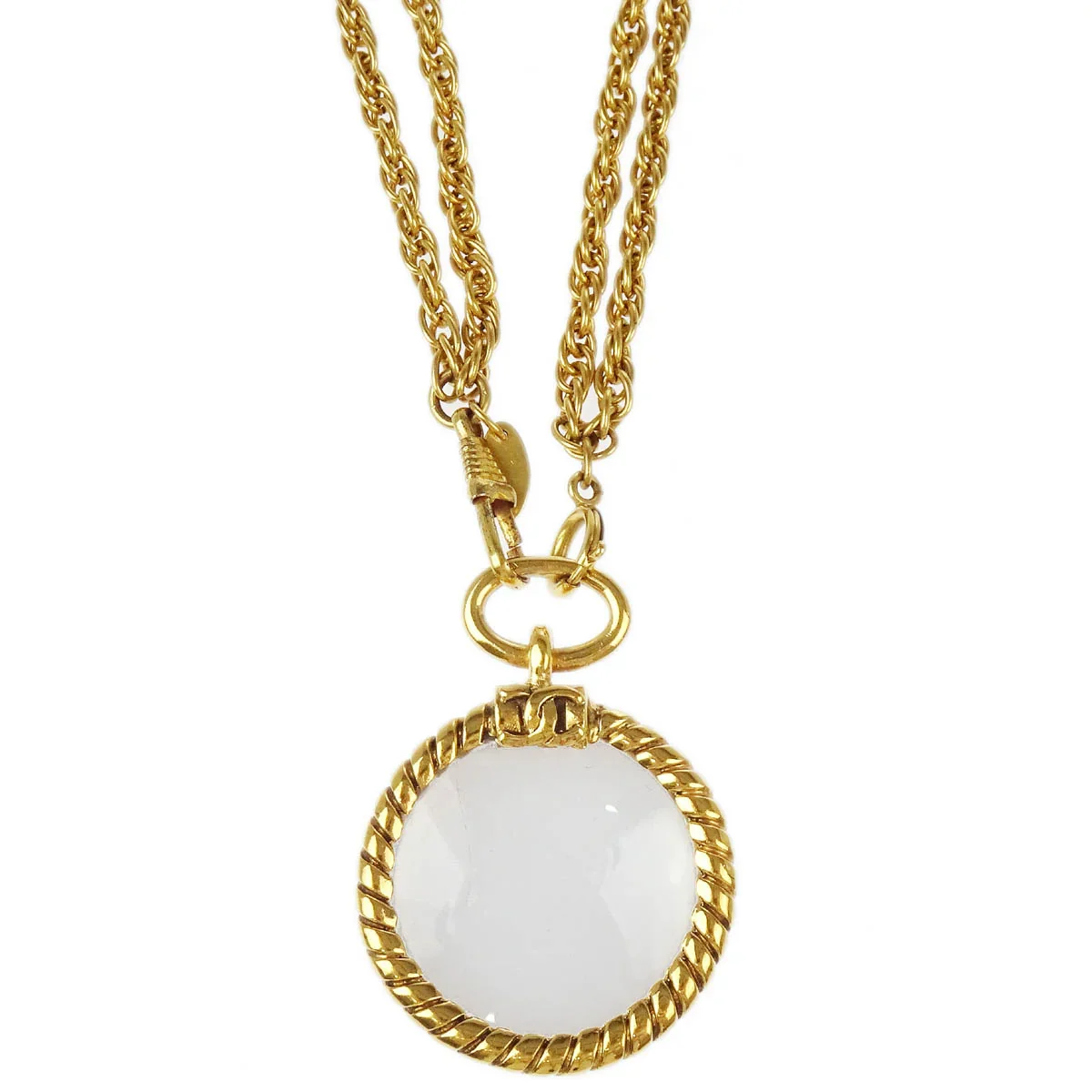Chanel Loupe Chain Necklace Gold - Image 2