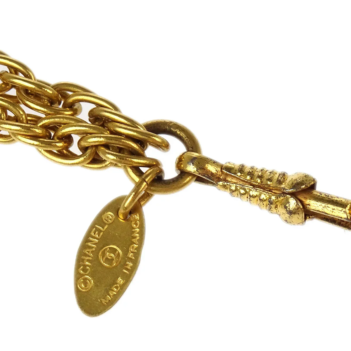 Chanel Loupe Chain Necklace Gold - Image 4