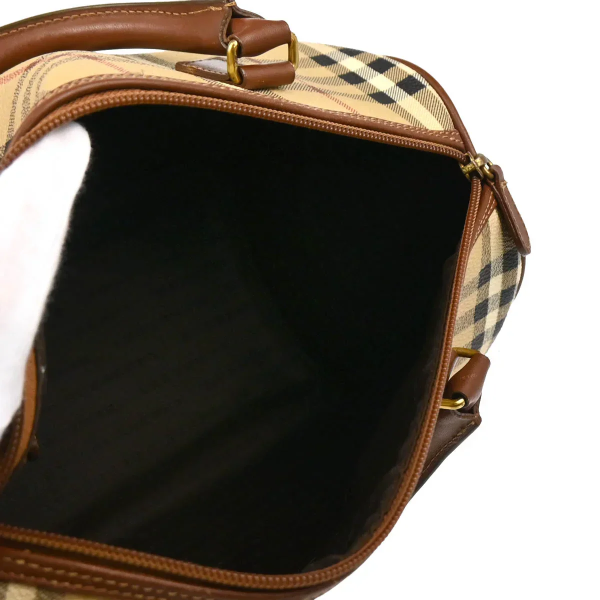Burberry Beige House Check Handbag - Image 4