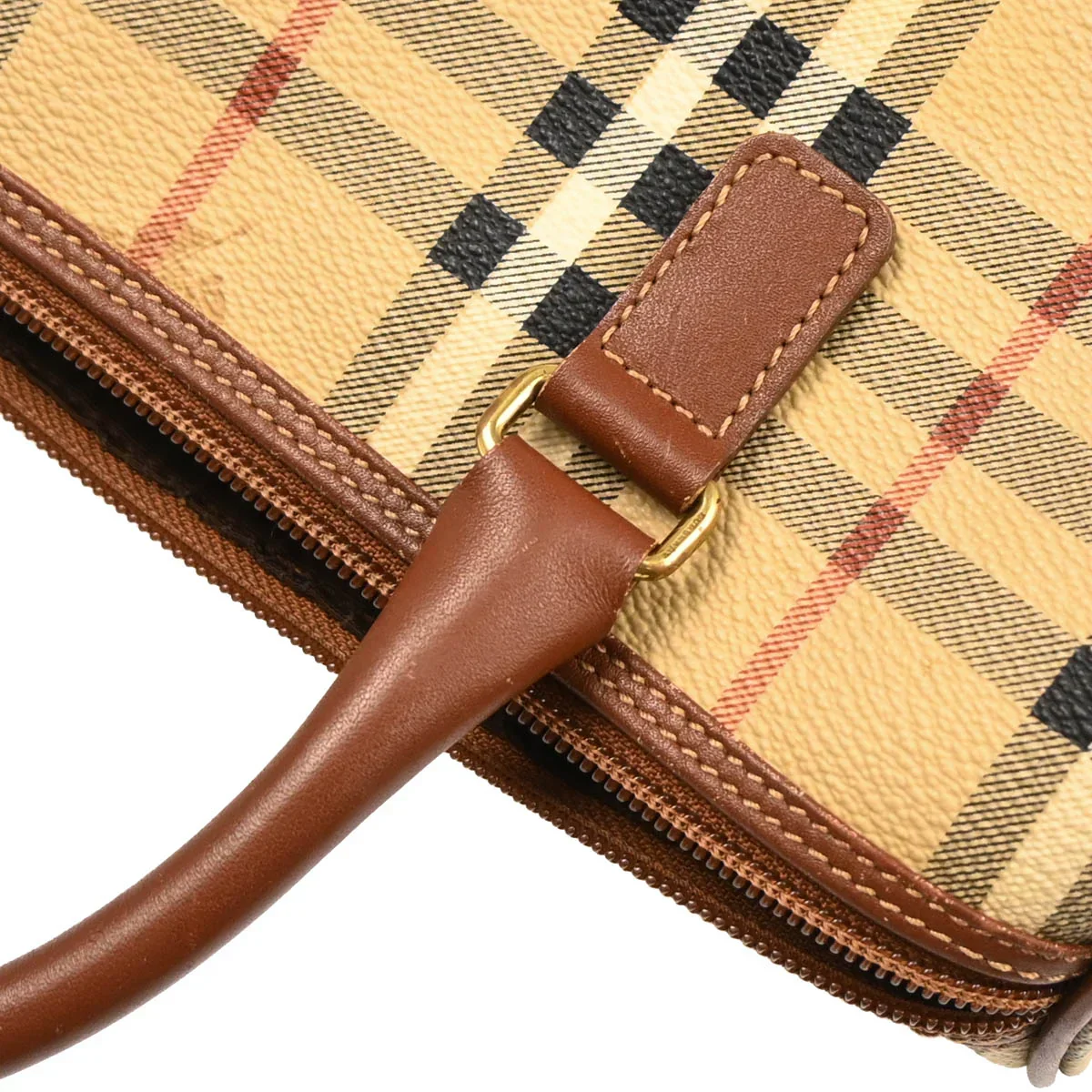Burberry Beige House Check Handbag - Image 6