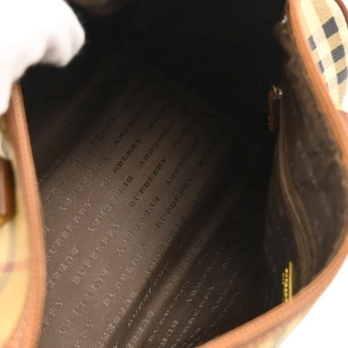 Burberry Beige House Check Handbag - Image 8