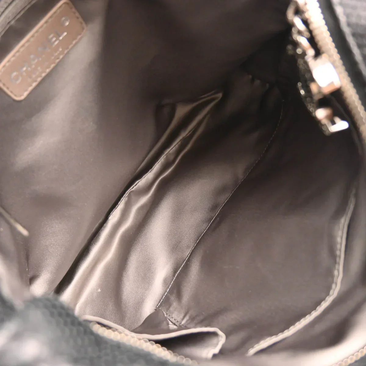 Chanel 2008-2009 Black Perforated Lambskin Handbag - Image 9