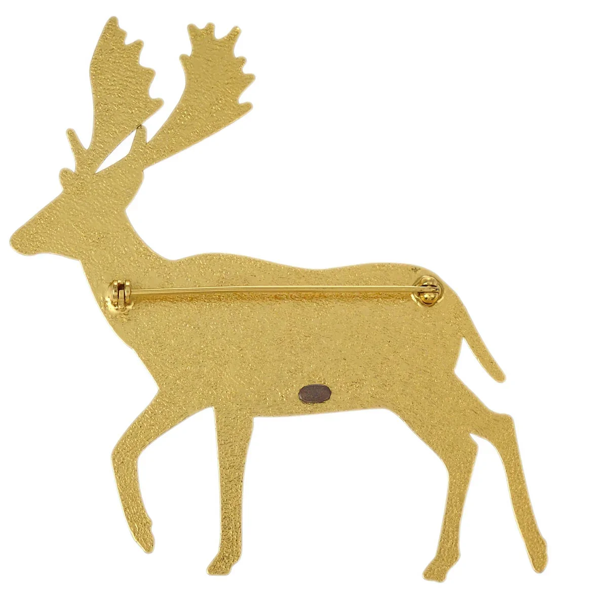 Chanel Deer Gold Brooch Pin Costume Pearl 01A - Image 2