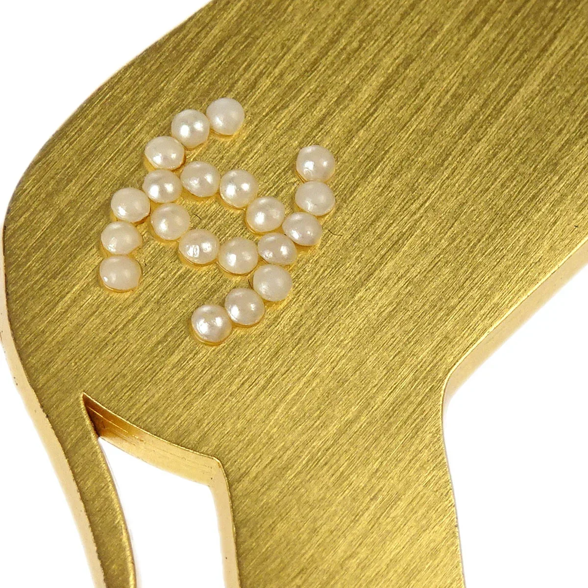 Chanel Deer Gold Brooch Pin Costume Pearl 01A - Image 4