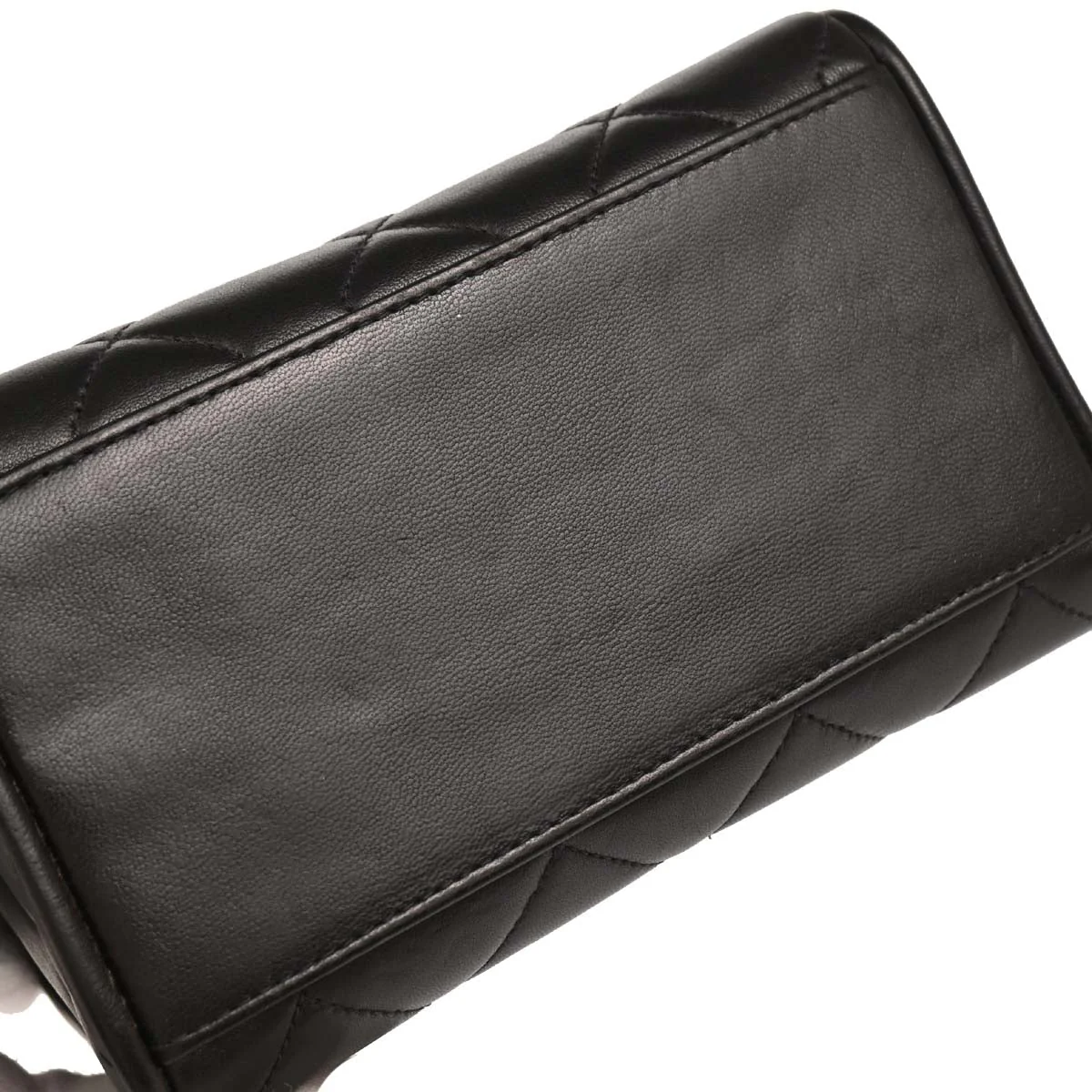 Chanel 1991-1994 Black Lambskin Shoulder Bag - Image 4