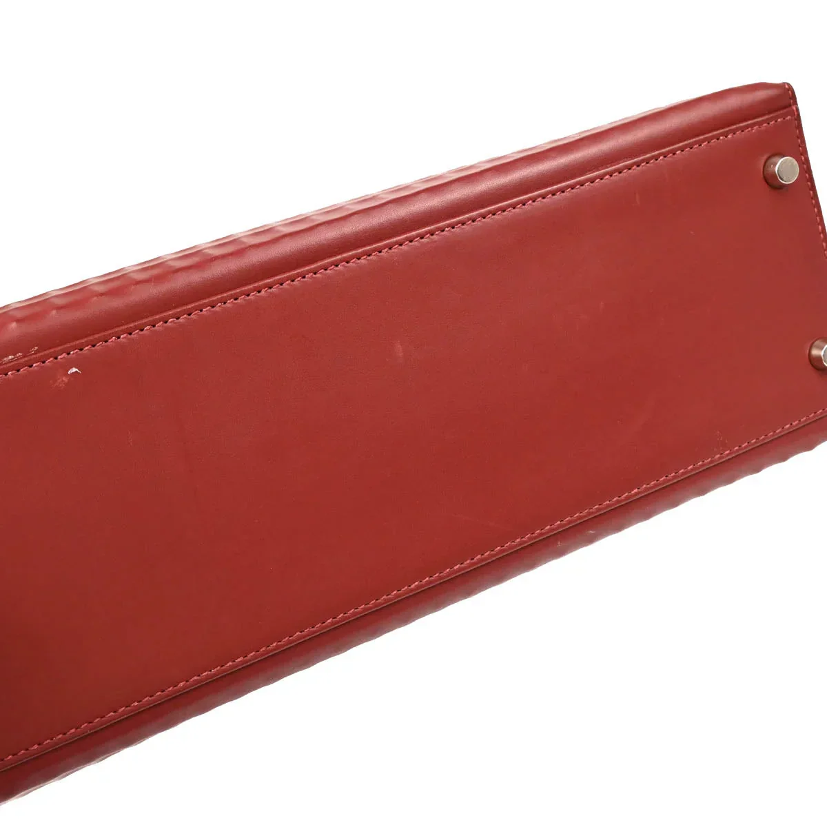 Hermes 2003 Rouge H Ever Deutch Waffle Kelly 32 Sellier 2way Shoulder Handbag - Image 5