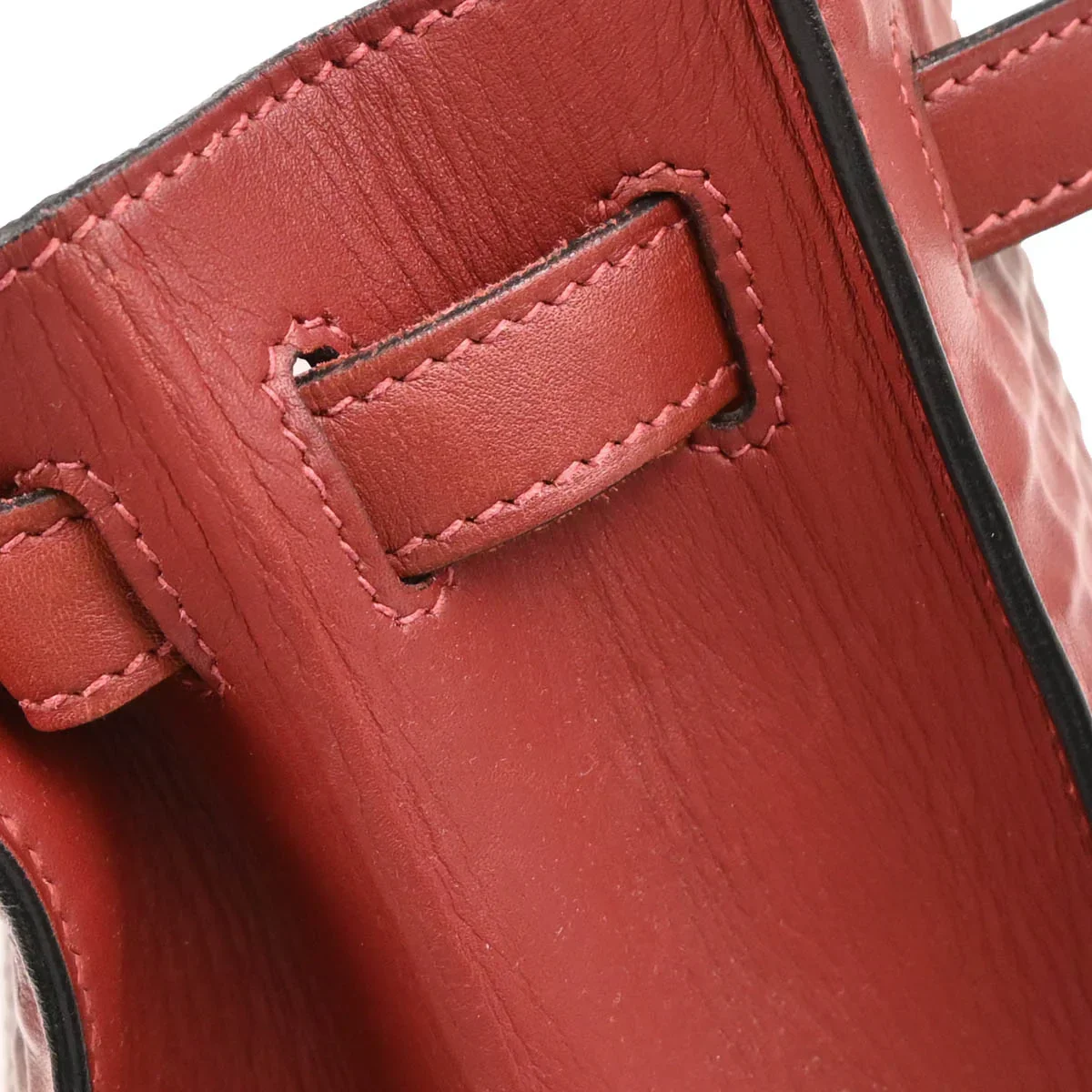 Hermes 2003 Rouge H Ever Deutch Waffle Kelly 32 Sellier 2way Shoulder Handbag - Image 6