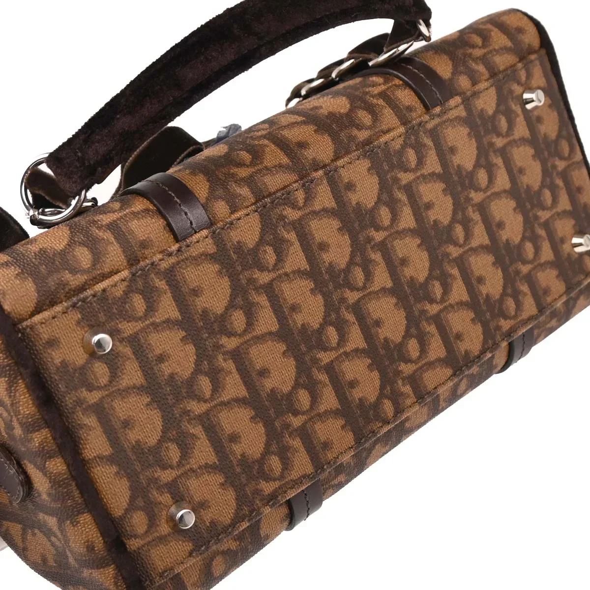 Christian Dior 2005 Brown PVC Trotter Romantic Handbag - Image 4