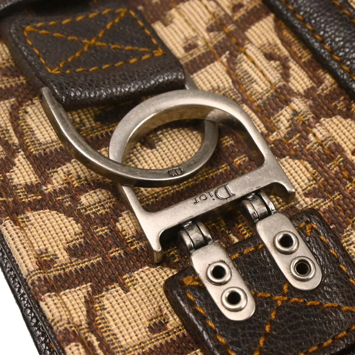 Christian Dior 2006 Brown Canvas Trotter Handbag - Image 5