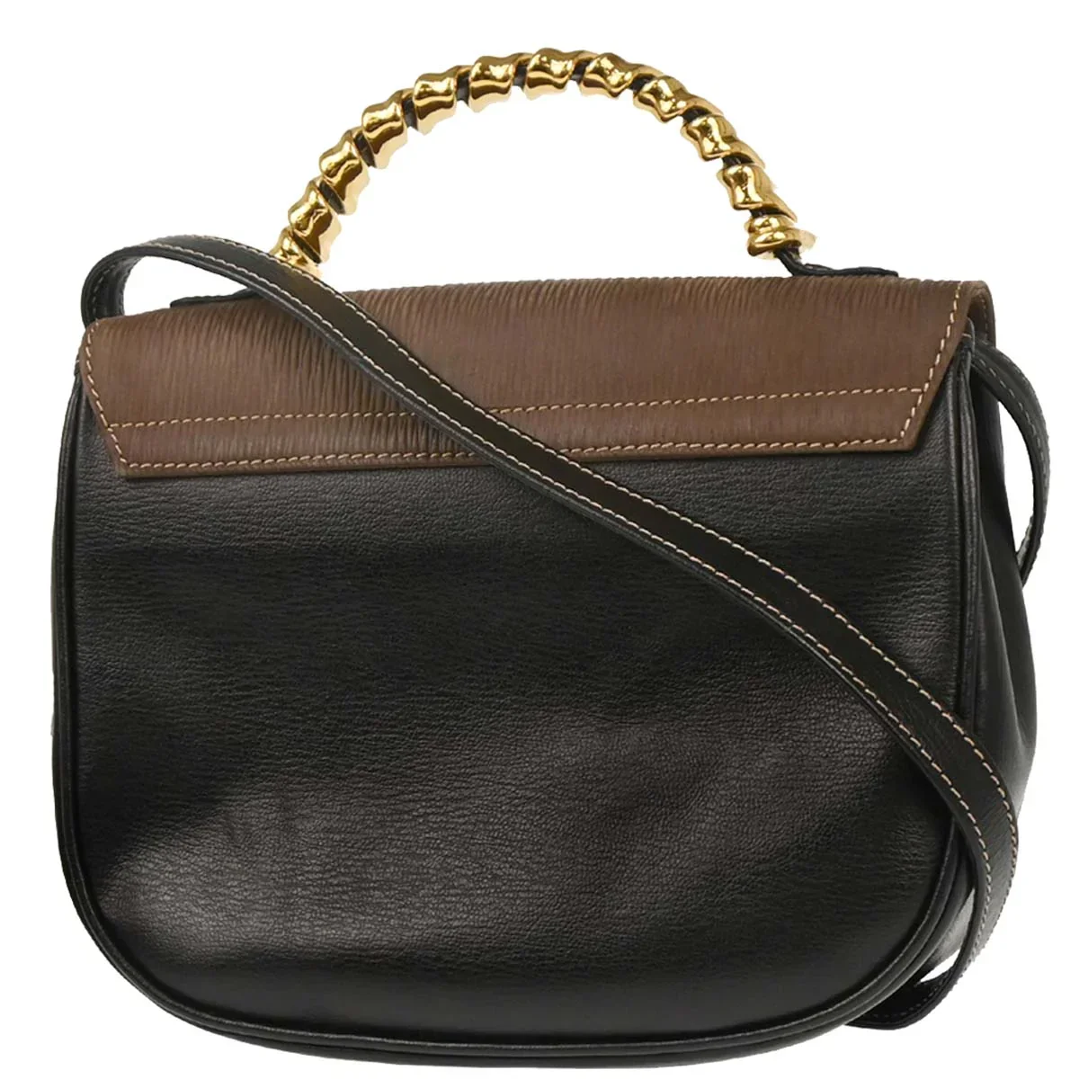 Loewe Black Brown Leather Velazquez 2way Shoulder Handbag - Image 2