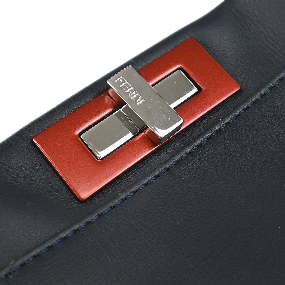 Fendi Black Leather Peekaboo 2way Shoulder Handbag - Image 4