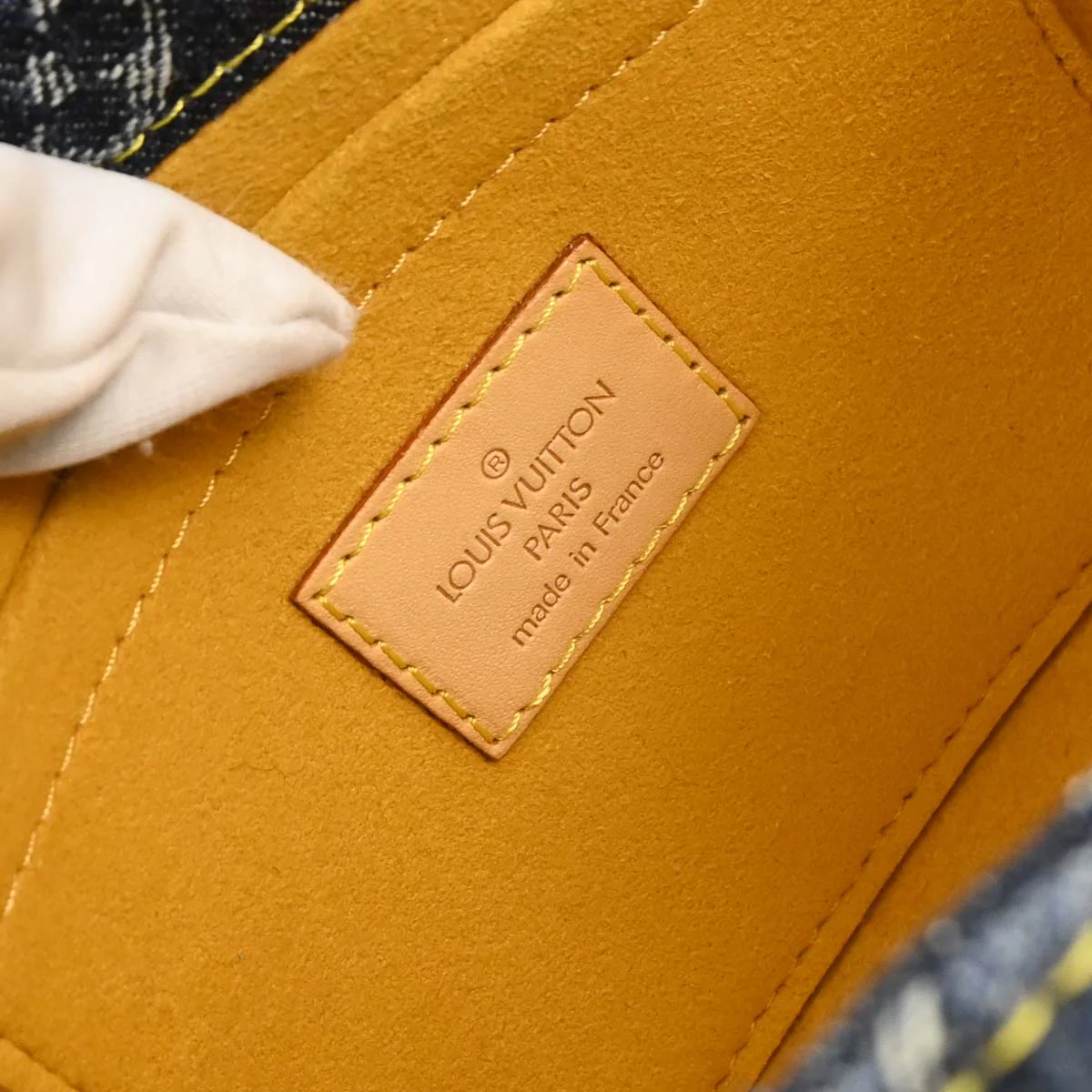 Louis Vuitton 2006 Blue Monogram Denim Mini Pleaty Raye Handbag M95333 - Image 9