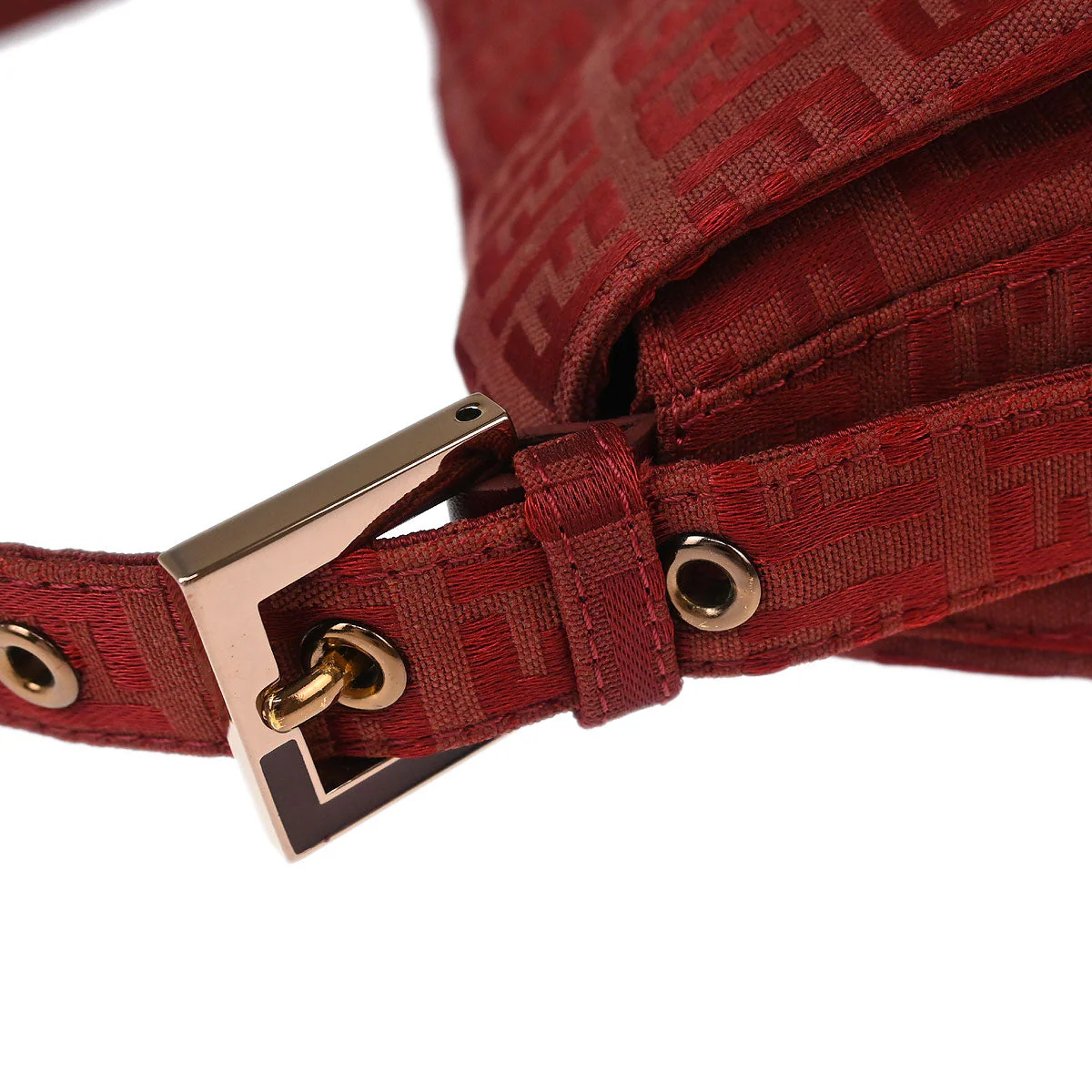 Fendi Red Zucchino Handbag - Image 4