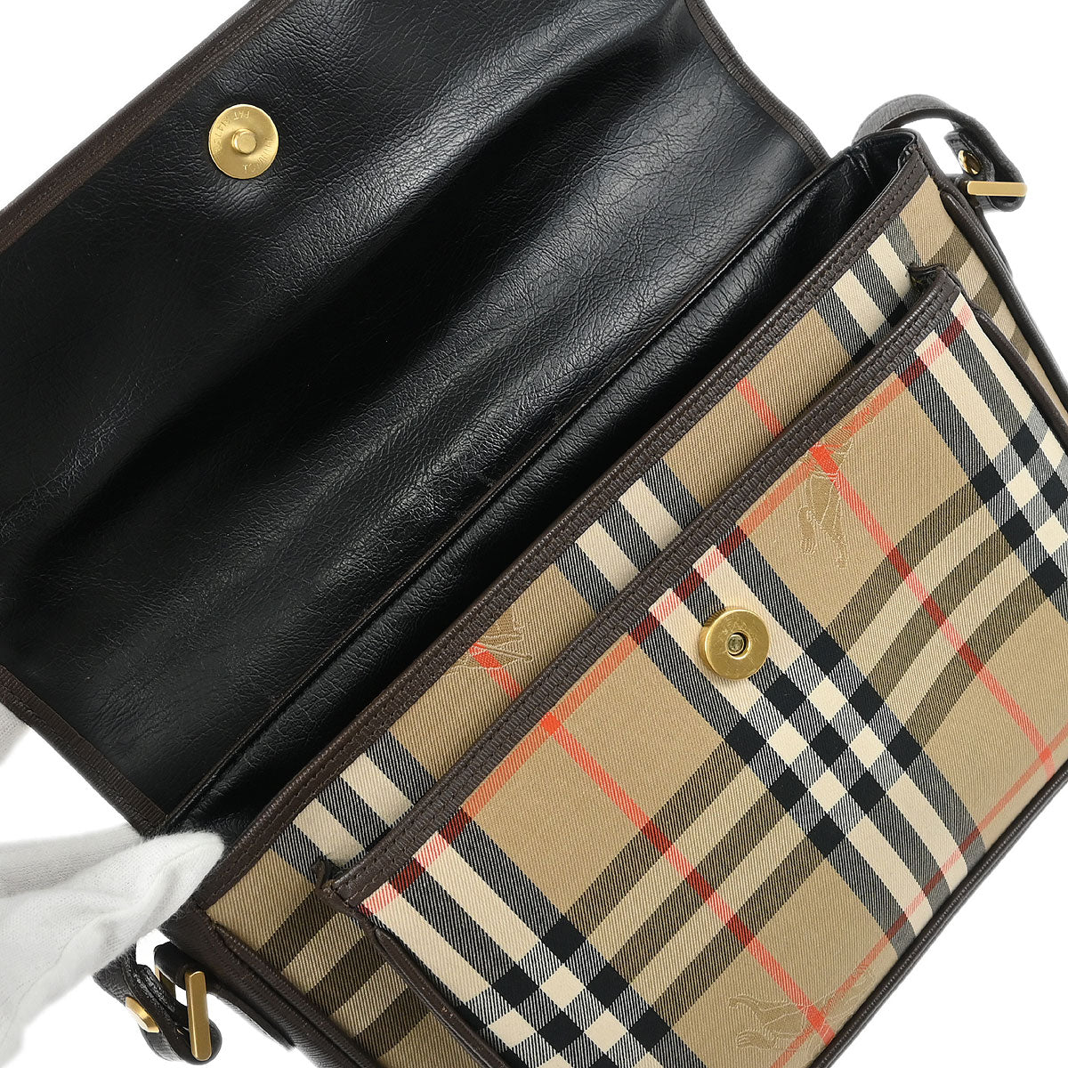 Burberrys Beige House Check Shoulder Bag - Image 8