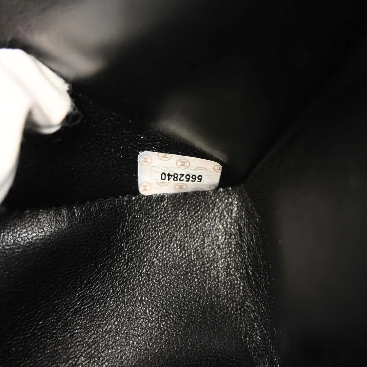 Chanel 1997-1999 Black Denim Medium Classic Double Flap Shoulder Bag - Image 10