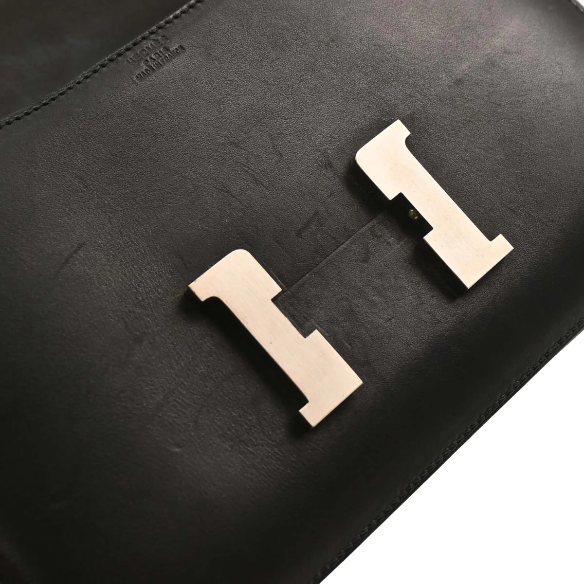 Hermes 1998 Black Chamonix Constance 25 Shoulder Bag - Image 11