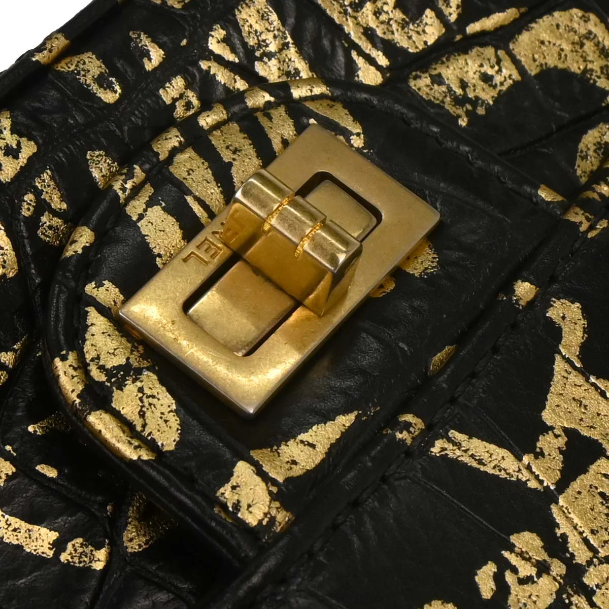 Chanel * 2019 Black Leather Mademoiselle Lock Shoulder Bag - Image 4