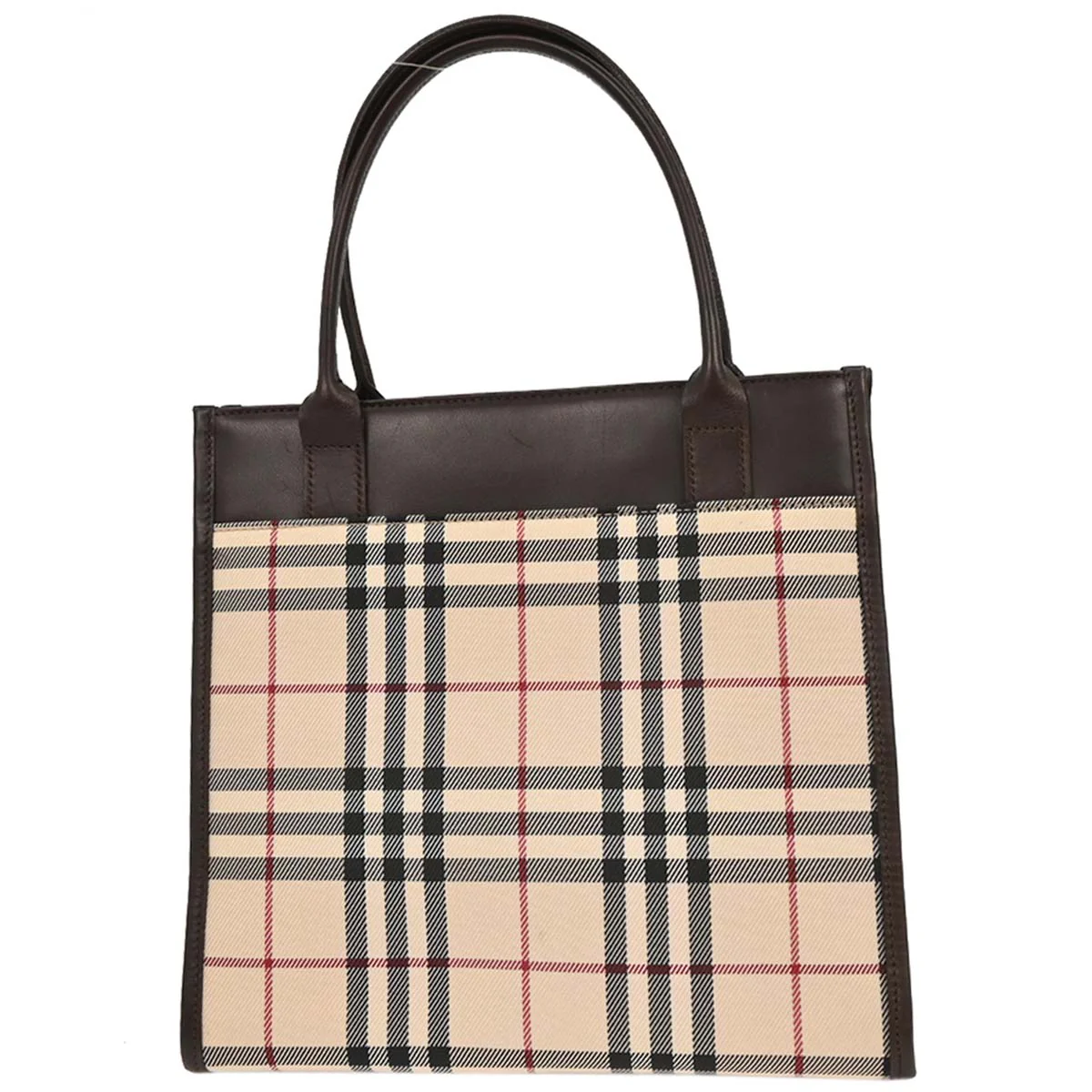 Burberry Beige Burberry Check Handbag - Image 2