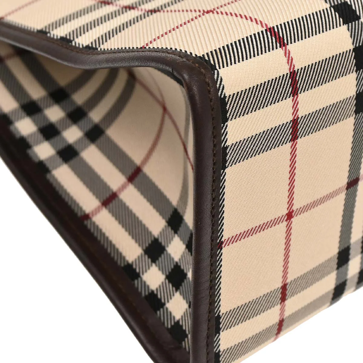 Burberry Beige Burberry Check Handbag - Image 6