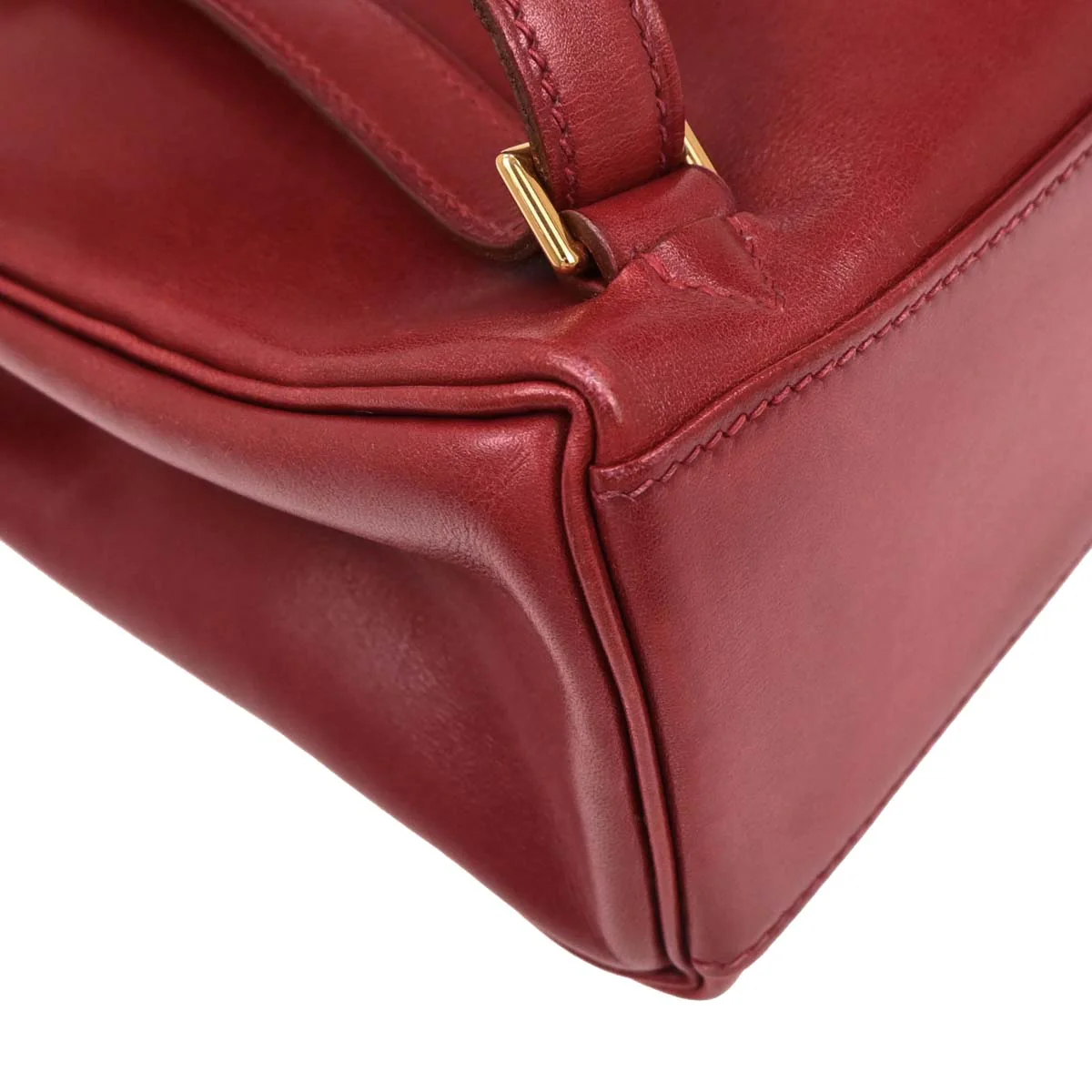 Hermes 1999 Rouge Vif Box Calf Kelly A Dos PM Backpack - Image 3