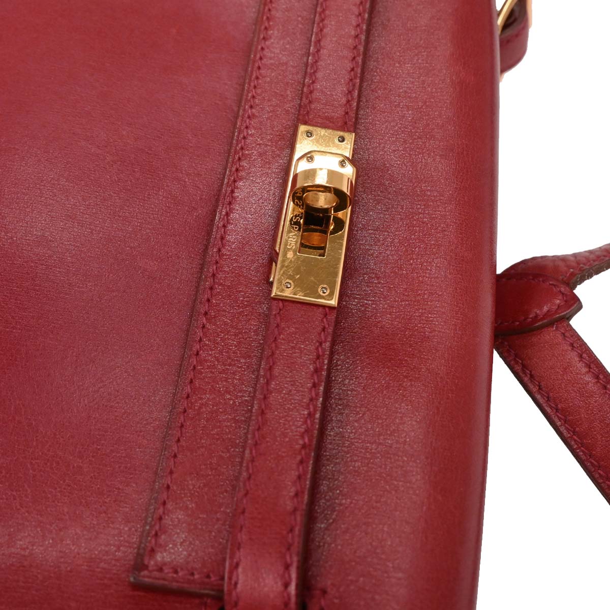 Hermes 1999 Rouge Vif Box Calf Kelly A Dos PM Backpack - Image 5
