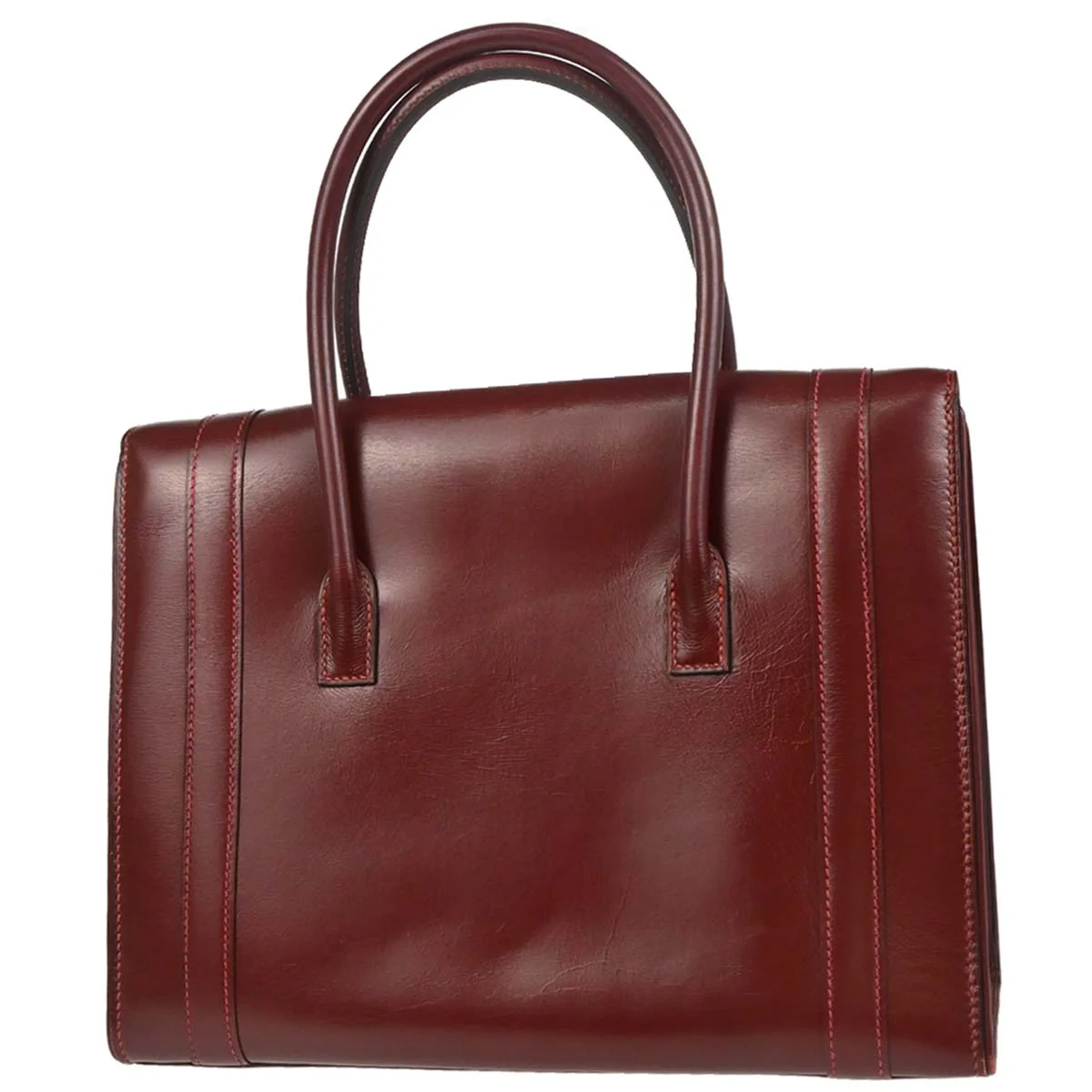Hermes 1980 Rouge H Box Calf Drag 27 Handbag - Image 2
