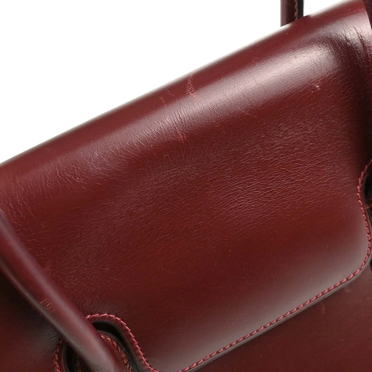 Hermes 1980 Rouge H Box Calf Drag 27 Handbag - Image 4