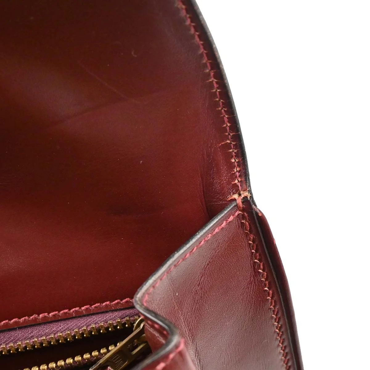 Hermes 1980 Rouge H Box Calf Drag 27 Handbag - Image 7