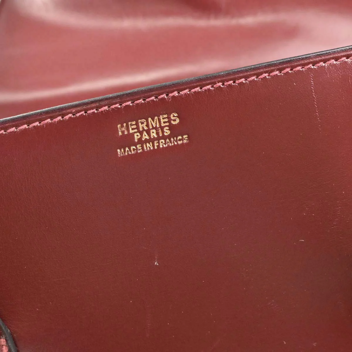 Hermes 1980 Rouge H Box Calf Drag 27 Handbag - Image 8
