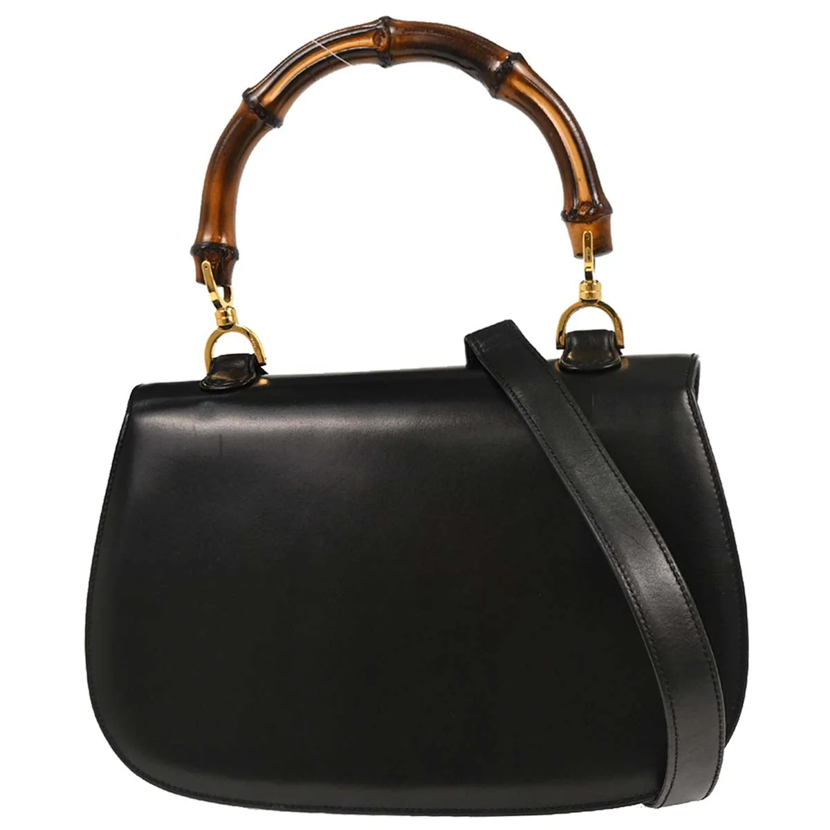 Gucci Black Bamboo 2way Shoulder Handbag - Image 2