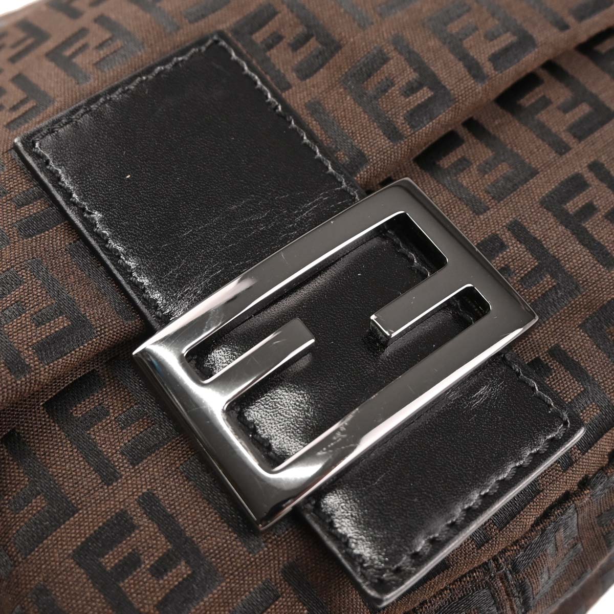 Fendi Brown Zucchino Mamma Baguette Handbag - Image 5