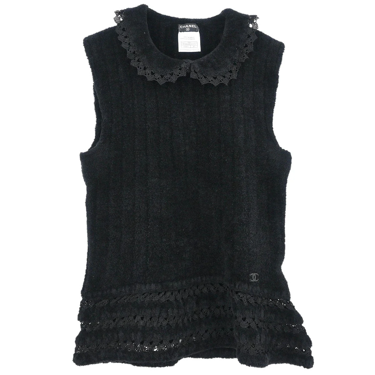 Chanel 2002 Sleeveless Top Black #46