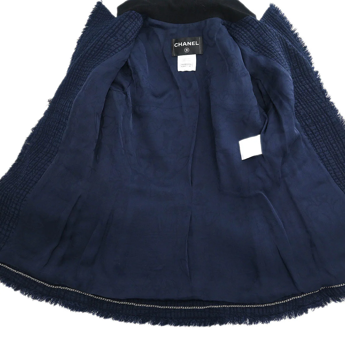 Chanel Single Breasted Jacket Navy #34 - Image 7