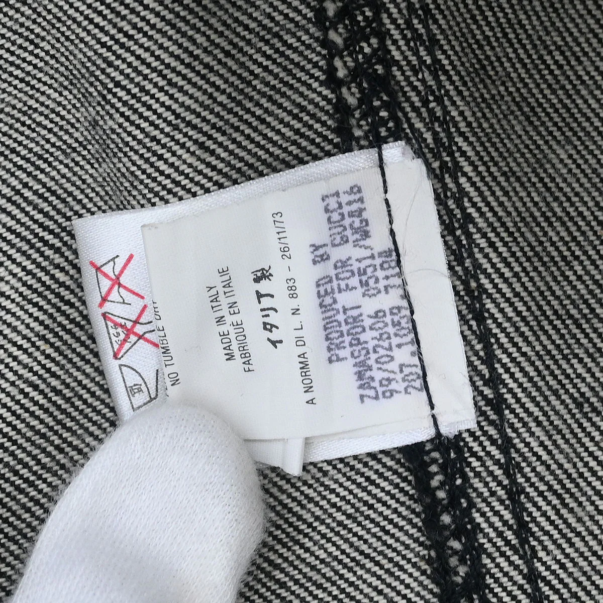 Gucci 1999 Denim Jacket Black #40 - Image 9
